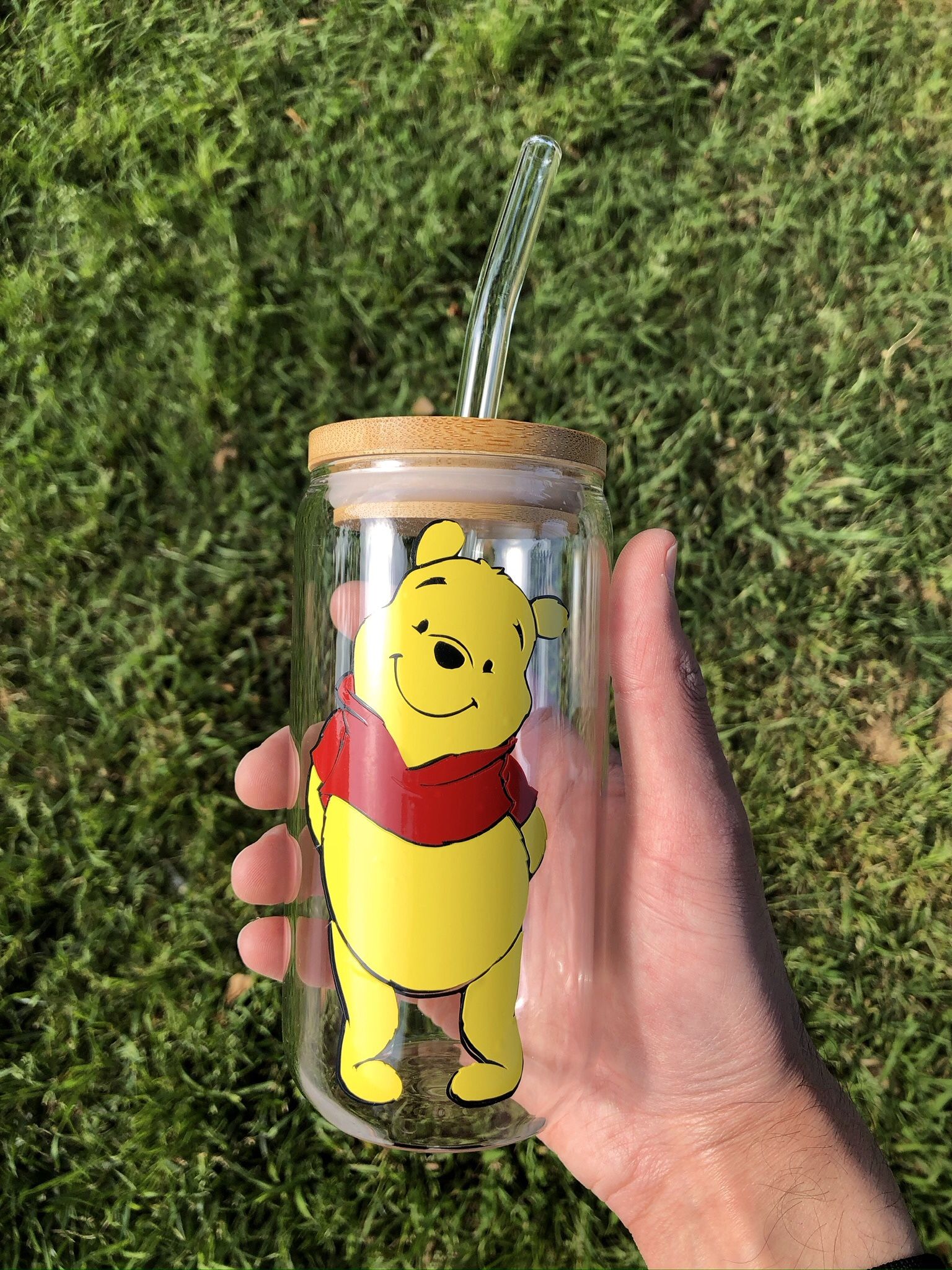 New Pooh Glass Cup