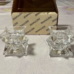 Crystal Candlestick Holders NICE!!!!!!