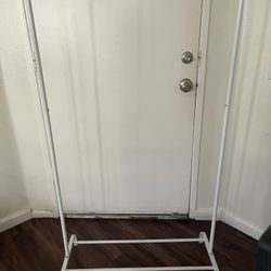 White Metal Clothes Rack