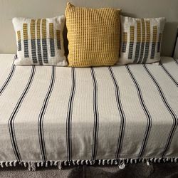 Day Bed And Decorative Cover and Pillows 