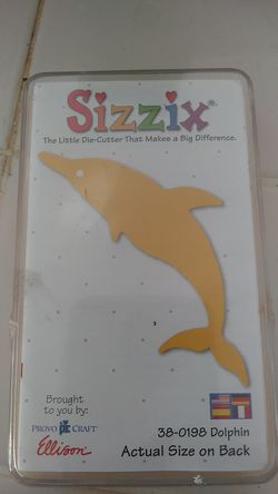 Sizzix dye cutter dolphin shape. Medium sized.