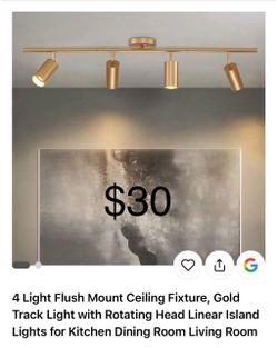 4 Light Flush Mount Ceiling Fixture