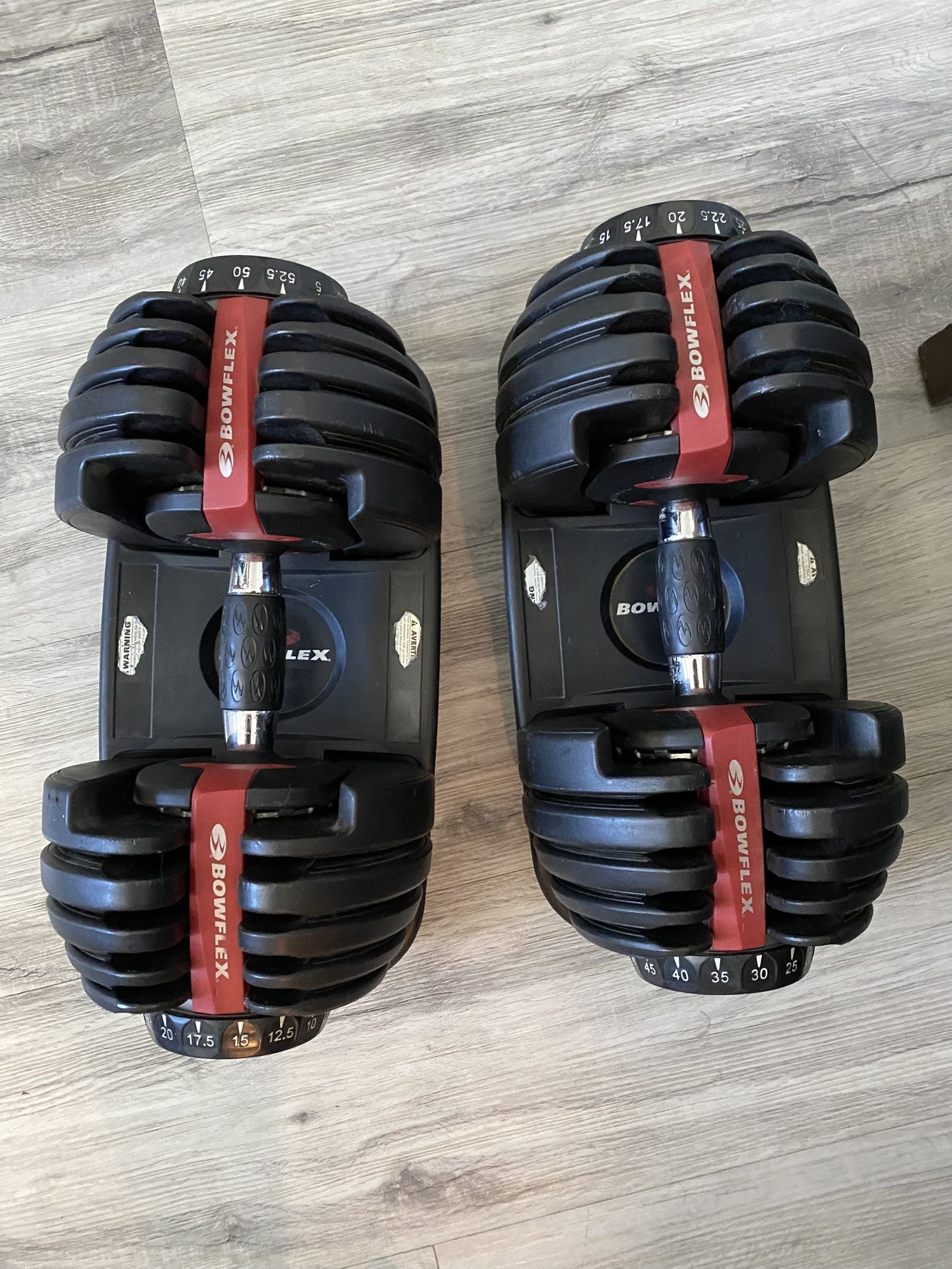 Bowflex dumbbells