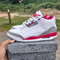 $160  Local pickup size 11.5 only.  Air Jordan 3 Cardinal Size 11.5  With Original Box.. No Trades Worn  3Times  Price Is Firm 