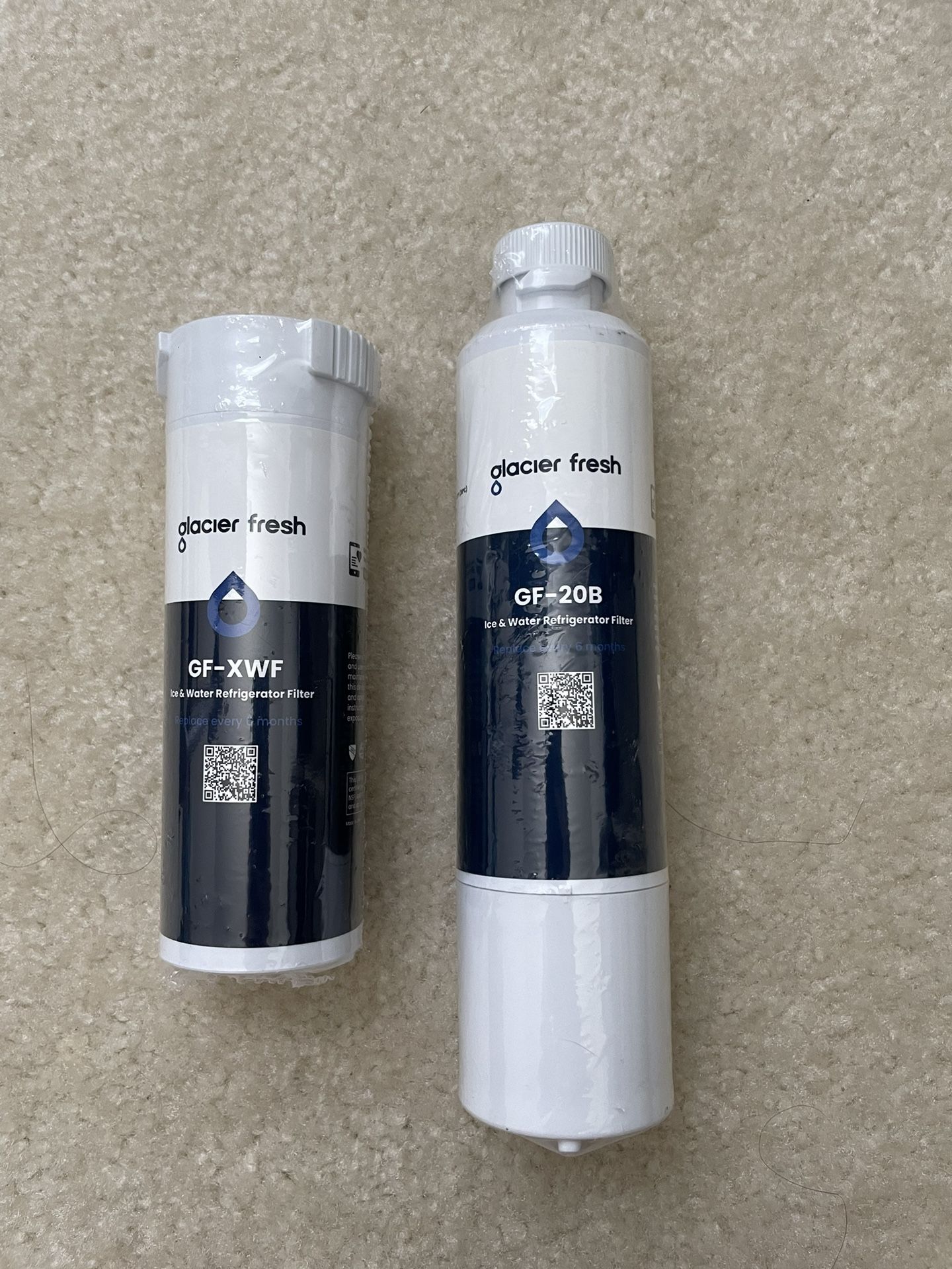 GLACIER FRESH Refrigerator water filter GF-XWF and GF-20B