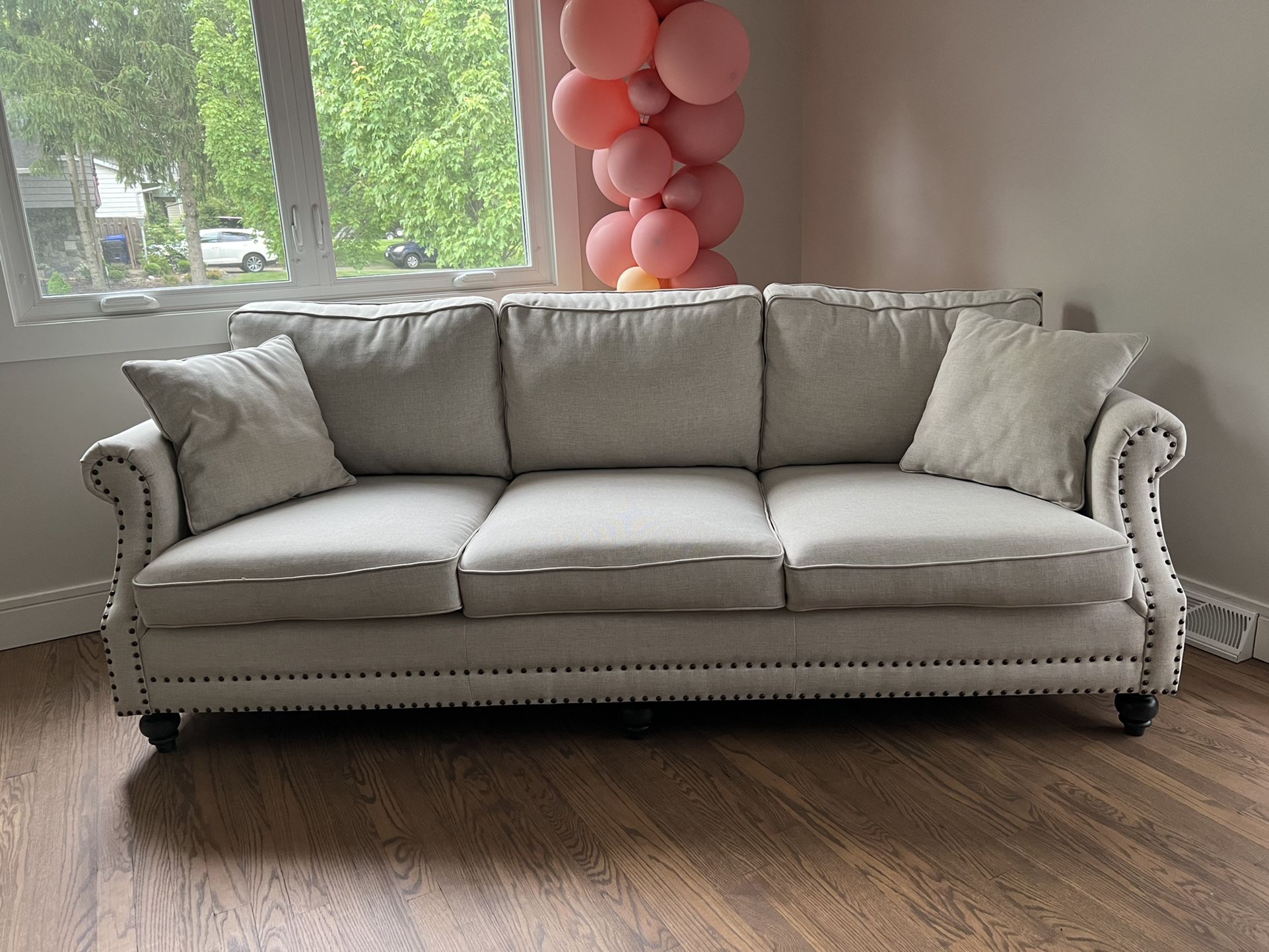 BRAND NEW Camden Beige Linen Sofa Couch 