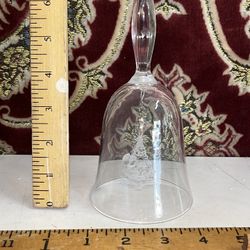 1989 Limited Edition Harley Davidson Motorcycleso Etched Santa Lead Crystal Bell