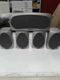 Polkaudio ,5 tiny speakers.