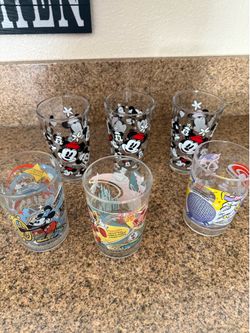 6 Disney glasses