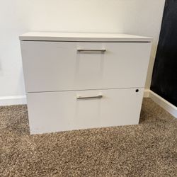2 Drawer Lateral File Cabinet White
