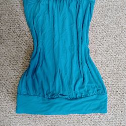 Victoria Secrets Aqua Blue Strapless Tube Top . Excellent Quality .