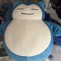 Jazwares Pokemon Sleeping Snorlax Pillow Plush 18-In Super Soft