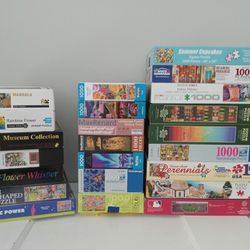 selection of 23 puzzles, each 1000 pieces 