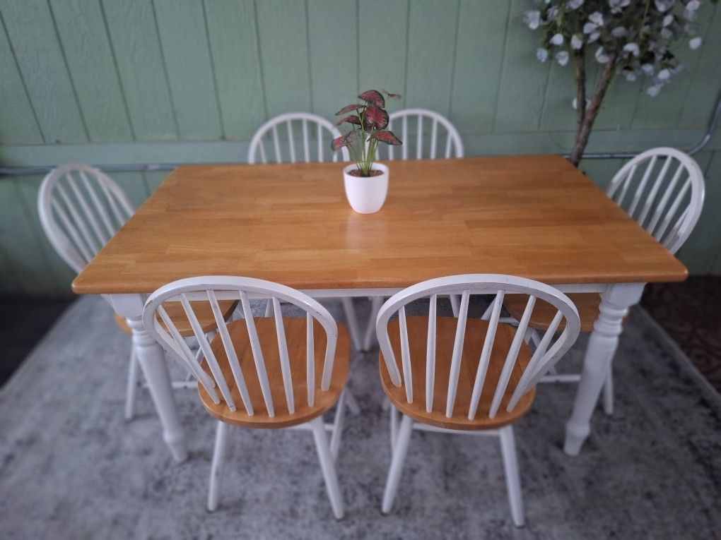 Table With 6 Chairs (Please Check My Offers Thanks)