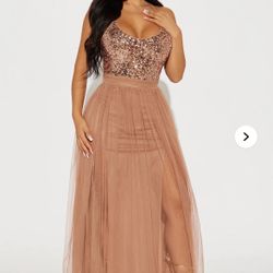Gold Cream Dress