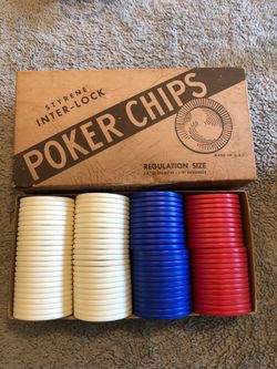 Vintage Drueke & Sons Styrene Inter-Lock Poker Chips .