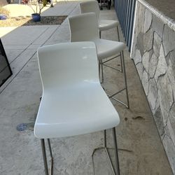 Three Outdoor Bar Chairs 
