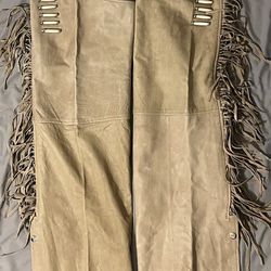 Motorcycle Tan Fringed Chaps 