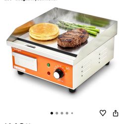 15.3 IN Nonstick Stainless Steel Electric Griddle 