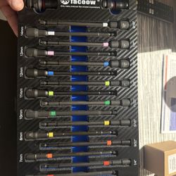 6'' Long Impact Nut Driver Set, 18pcs Color Coded Extra Long Nut Drivers Set, Metric & SAE Magnetic Nut Drivers Set for for 1/4" Impact Shank Drivers 