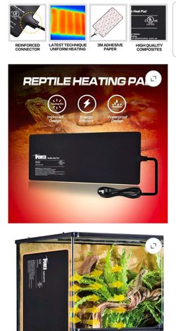 2 pack - IPOWER Reptile Heat Pad 24W 120VAC 60Hz
#reptile #terrarium