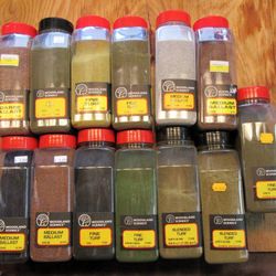 Assortment of Woodland Scenics Train HO Model Scenery Supplies