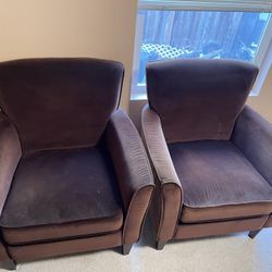 Brown Microfiber Chairs