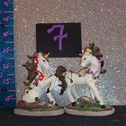 Set Of 2 Ceramic Unicorns 