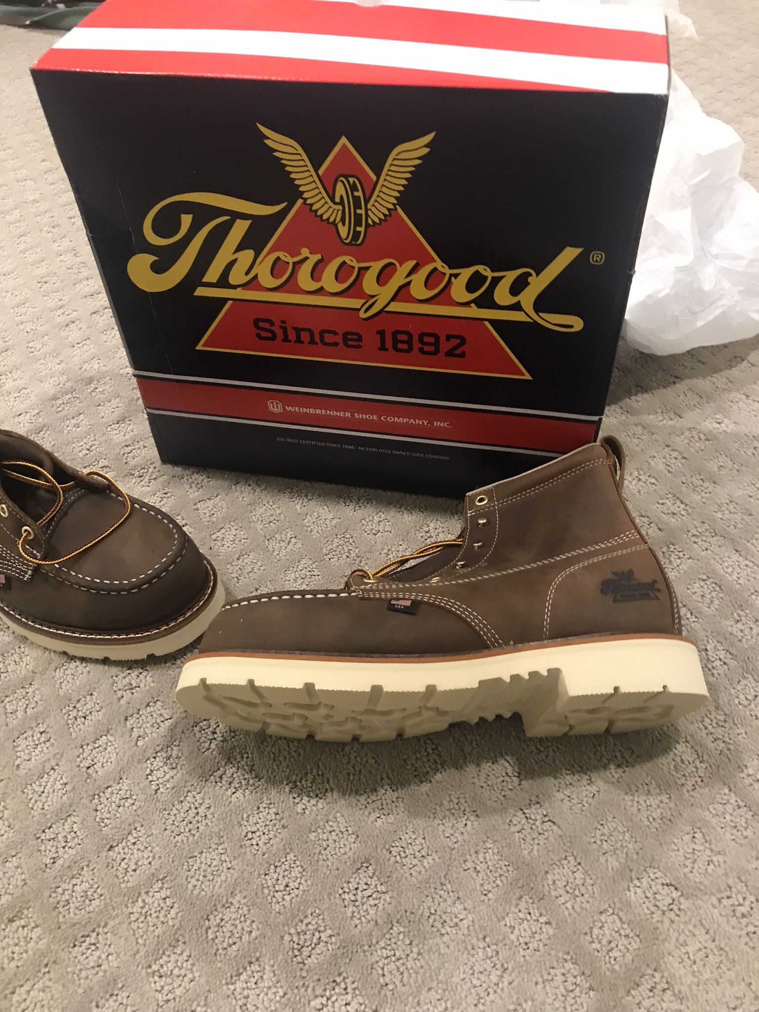 Men’s Thorogood Work Boots $150 Size 10