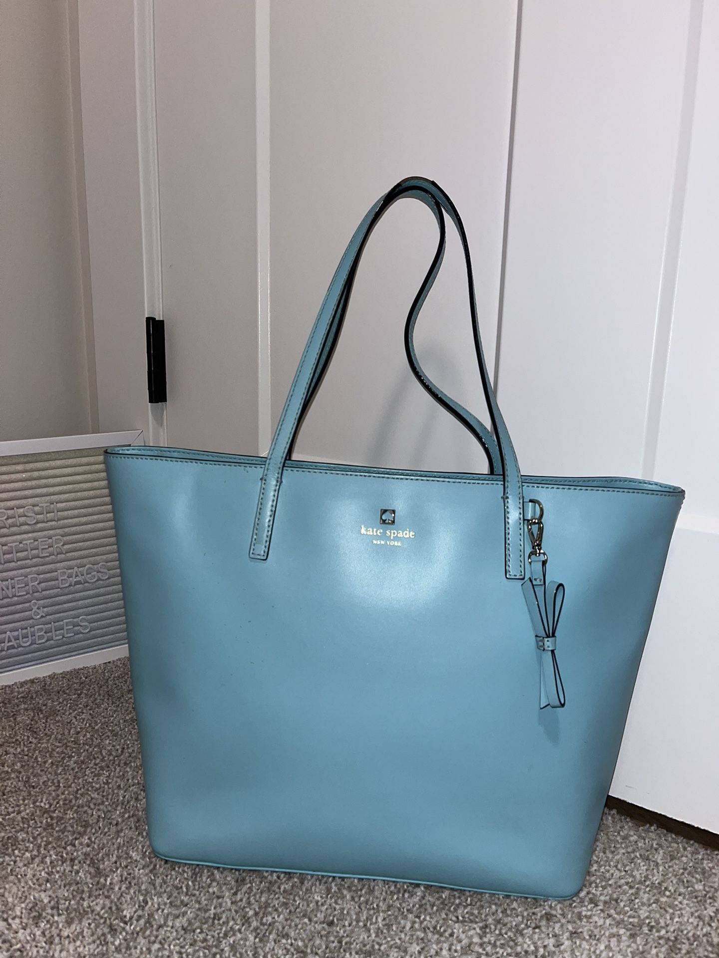 Kate Spade Blue Sawyer Street Maxi Tote
