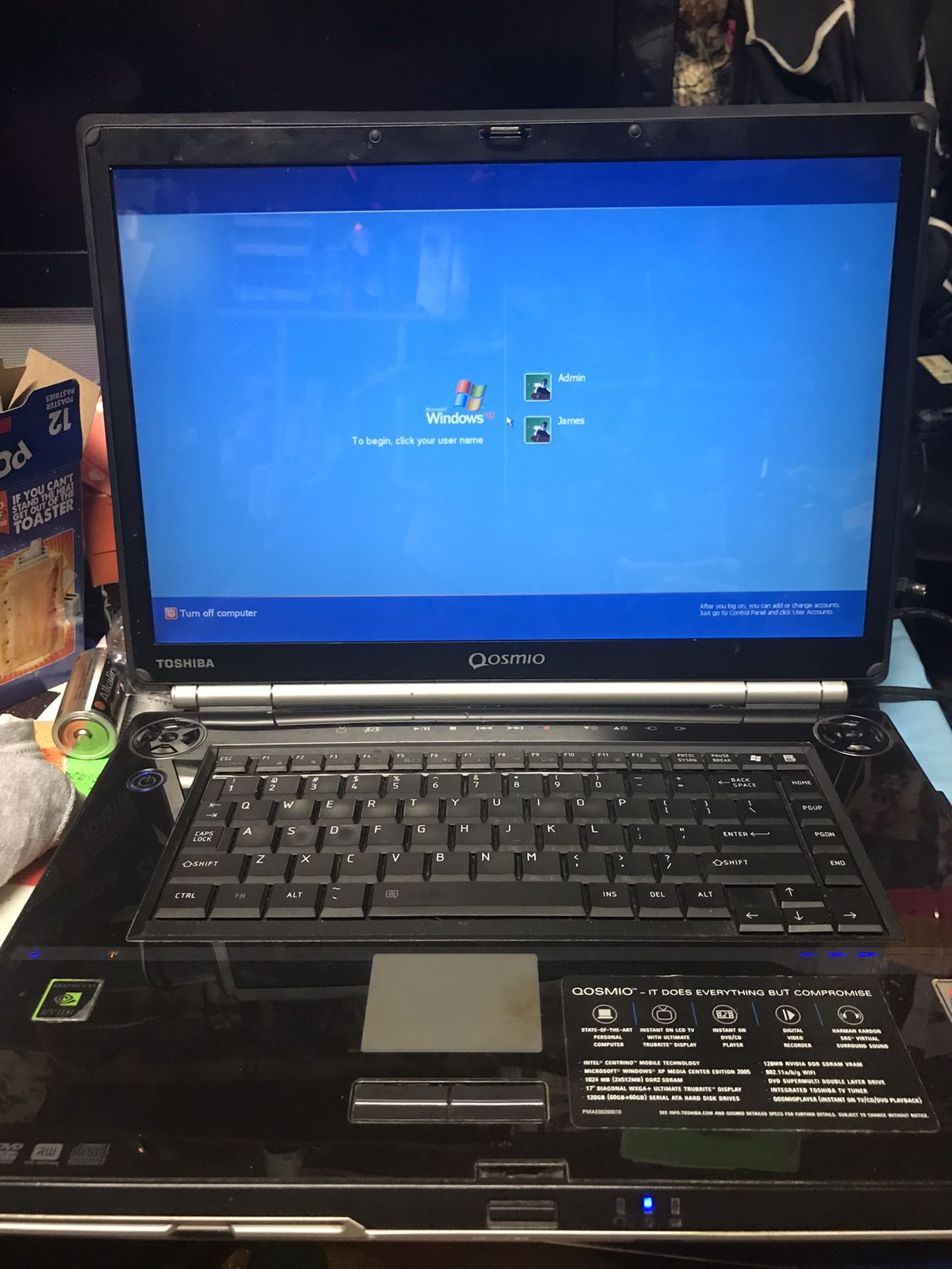 toshiba qosmio g25-av513 laptop