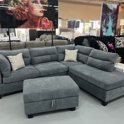 Sectional With Ottoman 