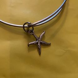Handmade Silver Charm Bangle Bracelet