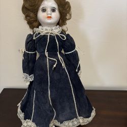 Creepy Halloween Victorian Porcelain Doll