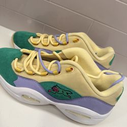 Reebok Question Low BBC Ice Cream Running Dog Yellow Green