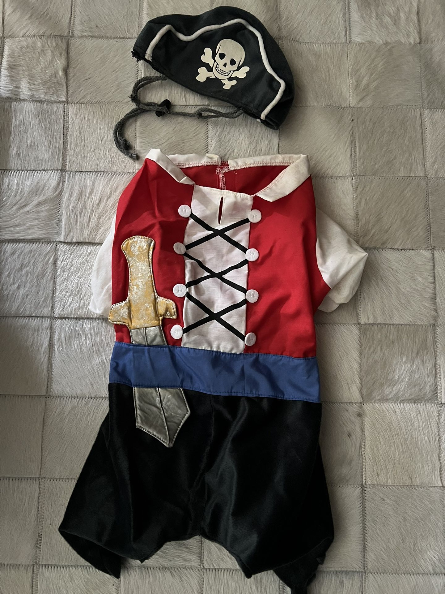 Dog Halloween Costume Pirate Size Large