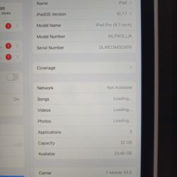 IPad Pro 9.7inch (T-mobile) wifi&cellular