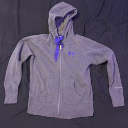 Grey Under Armour Jacket With Purple Lining