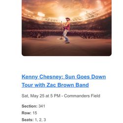Kenny Chesney/Zac brown band Tickets (3)