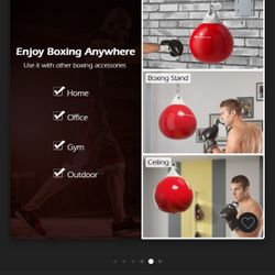 Goplus Water Aqua Bag, 21'' 180 Pound /18” 110 Pound Heavy Punching Bag with Adjustable Metal Chain, Water Injection Hose, Boxing Training Bag for Adu