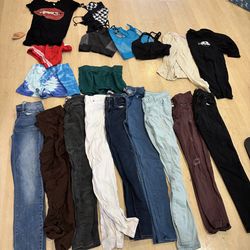 Women size 0 pants  and shirts