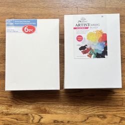 16x blank art canvases (12in x 16in)