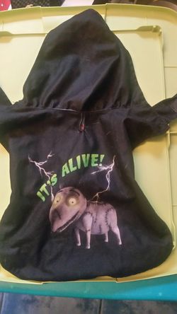 Disney Frankenweenie Dog hooded shirt size M