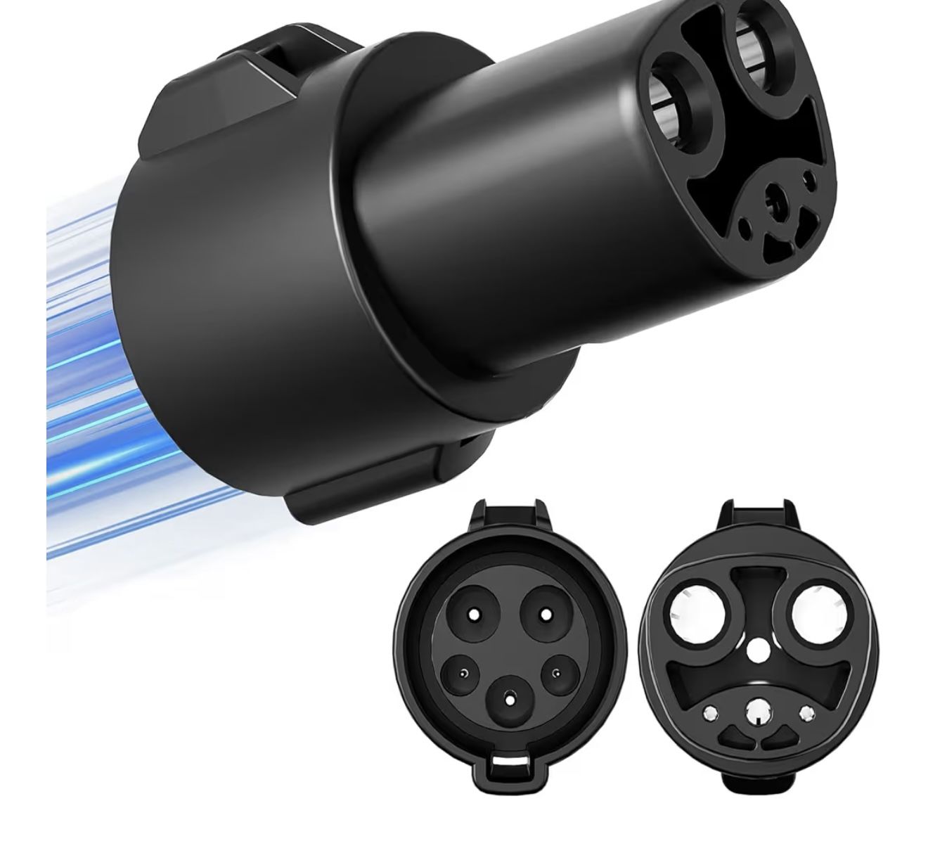 J1772 to Tesla Charger Adapter,for Tesla Model-3/Y/X/S with Safety Certified Charger Connecting Charging Adapter, Max 80A 250V Fast Charging,IP65 Wate