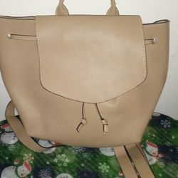 Backpack Purse Colored Beige Good Condition