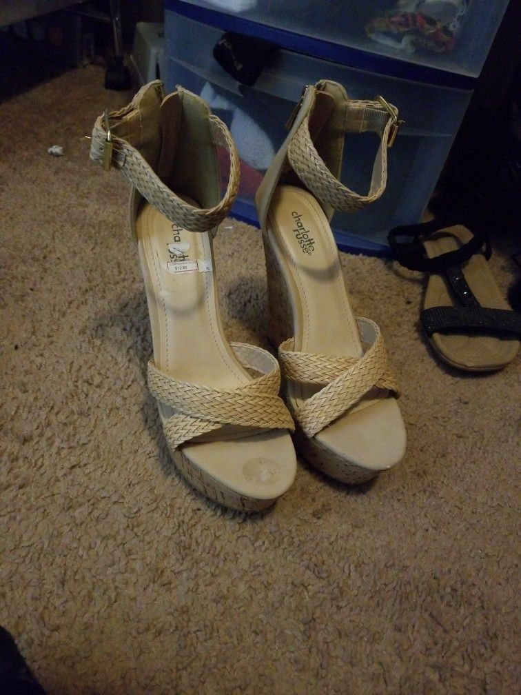 Beige Wedges