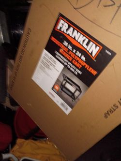 FRANKLIN 36 in. x 24 in., 2-Shelf Utility Cart, Black