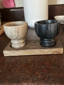 Marble Salt and Pepper Pinch Bowls