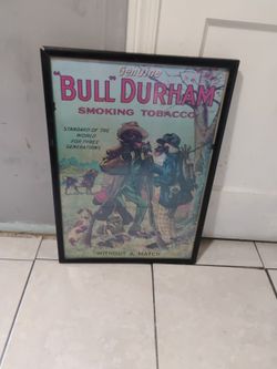 Bull Durham Smoking Tabacco Without Match Antique Pic