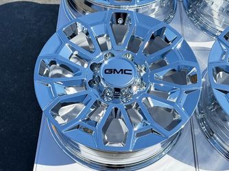 22" NEW Black or Chrome Wheels Rims & Tires Chevy 3500 Sierra 2500 Silverado 3500HD Chevrolet 2500HD